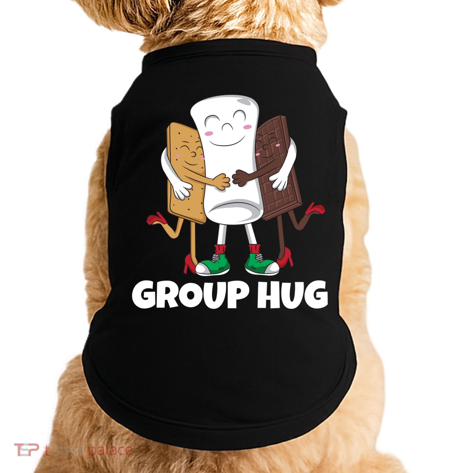 Funny Smores Marshmallow Chocolate Camping Group Hug Doggie Tank