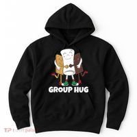 Funny Smores Marshmallow Chocolate Camping Group Hug Hoodie thumb 0