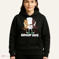Funny Smores Marshmallow Chocolate Camping Group Hug Hoodie thumb 5