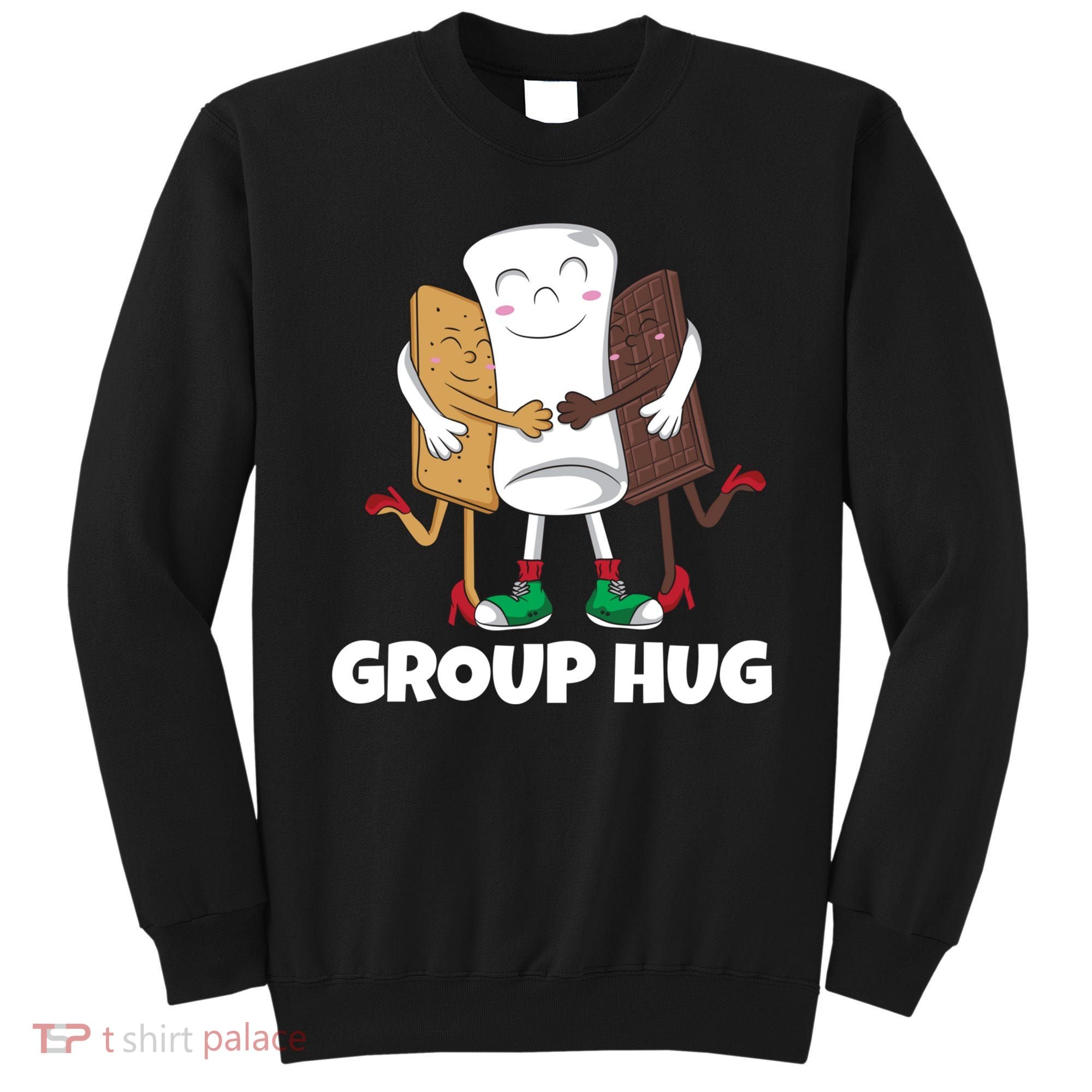 Funny Smores Marshmallow Chocolate Camping Group Hug Sweatshirt