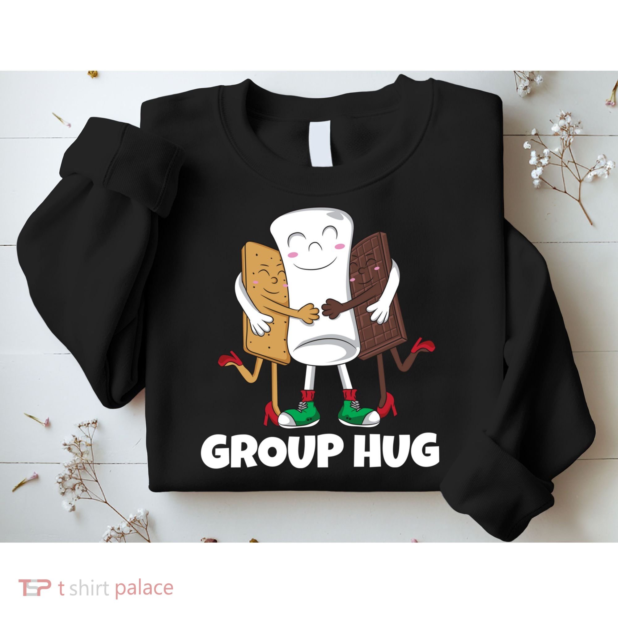 Funny Smores Marshmallow Chocolate Camping Group Hug Sweatshirt