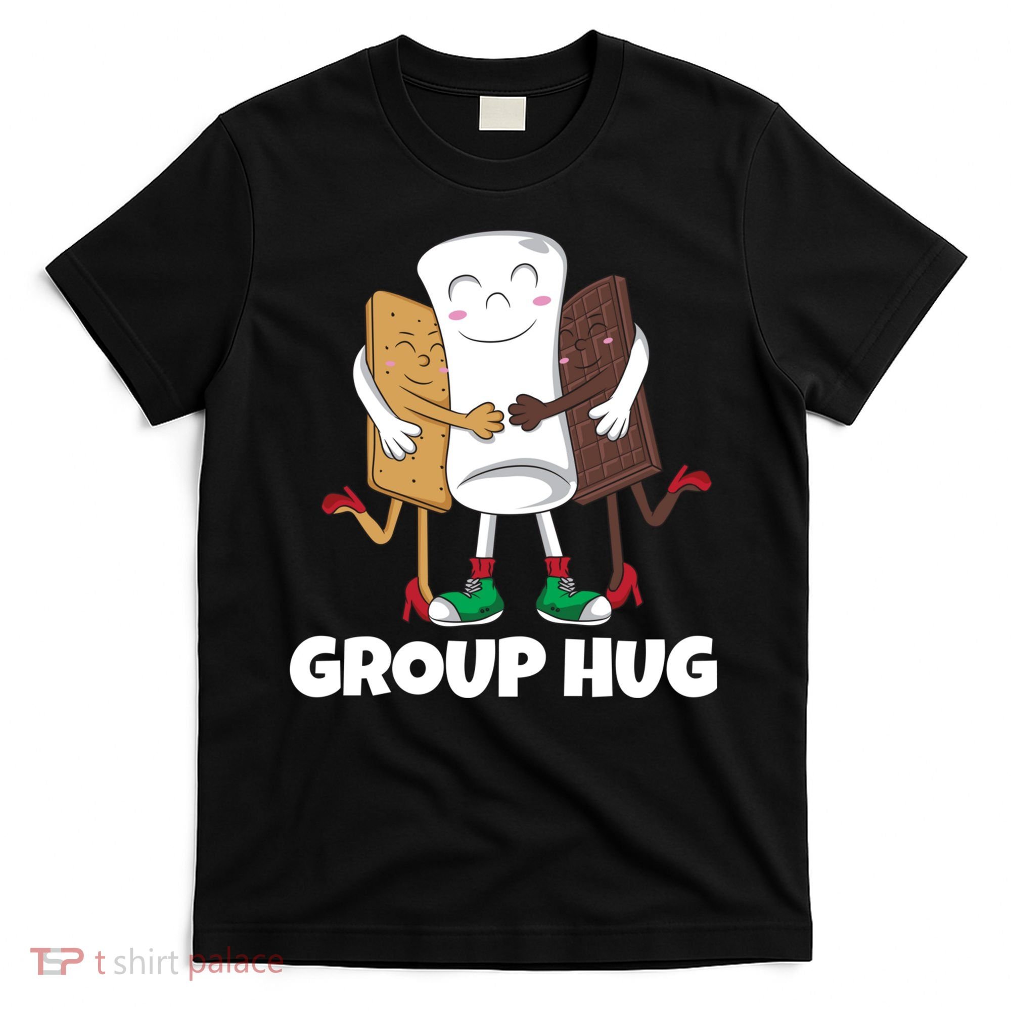 Funny Smores Marshmallow Chocolate Camping Group Hug T-Shirt