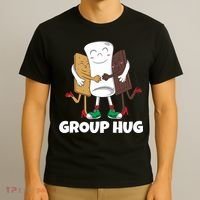 Funny Smores Marshmallow Chocolate Camping Group Hug T-Shirt thumb 3