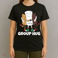 Funny Smores Marshmallow Chocolate Camping Group Hug T-Shirt thumb 4