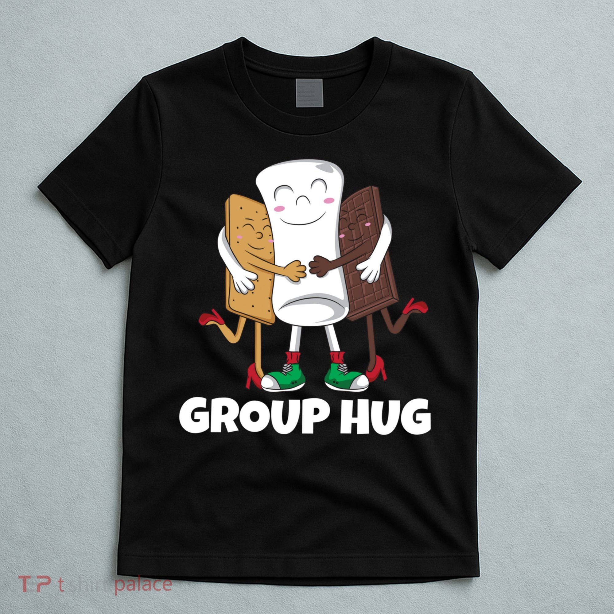 Funny Smores Marshmallow Chocolate Camping Group Hug T-Shirt