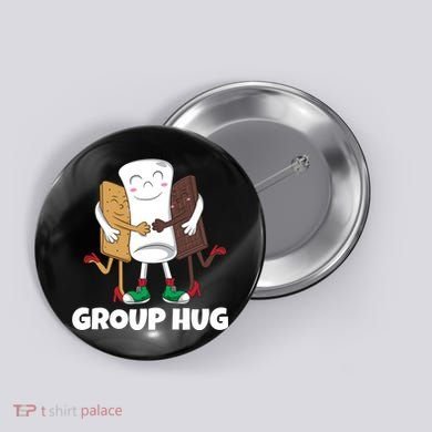 Funny Smores Marshmallow Chocolate Camping Group Hug Button