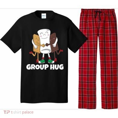 Funny Smores Marshmallow Chocolate Camping Group Hug Pajama Set