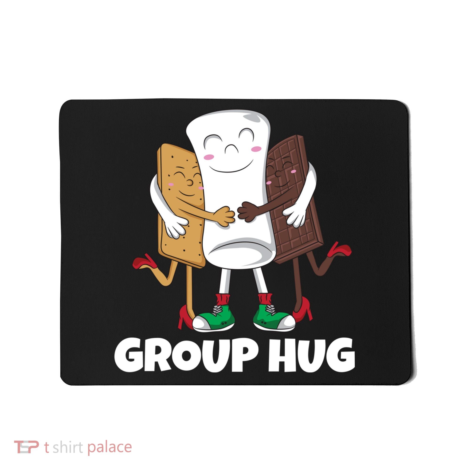 Funny Smores Marshmallow Chocolate Camping Group Hug Mousepad