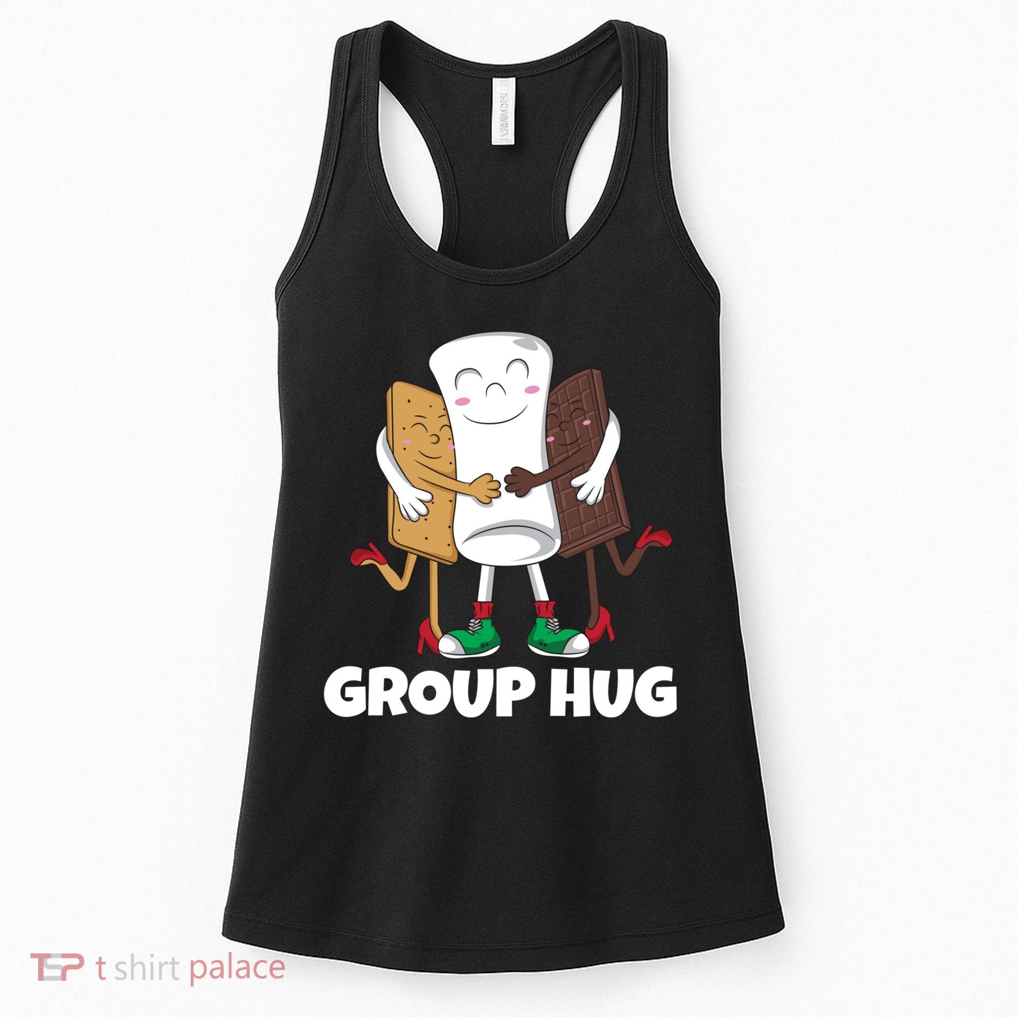 Funny Smores Marshmallow Chocolate Camping Group Hug Women's Tank Top