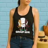 Funny Smores Marshmallow Chocolate Camping Group Hug Women's Tank Top thumb 2
