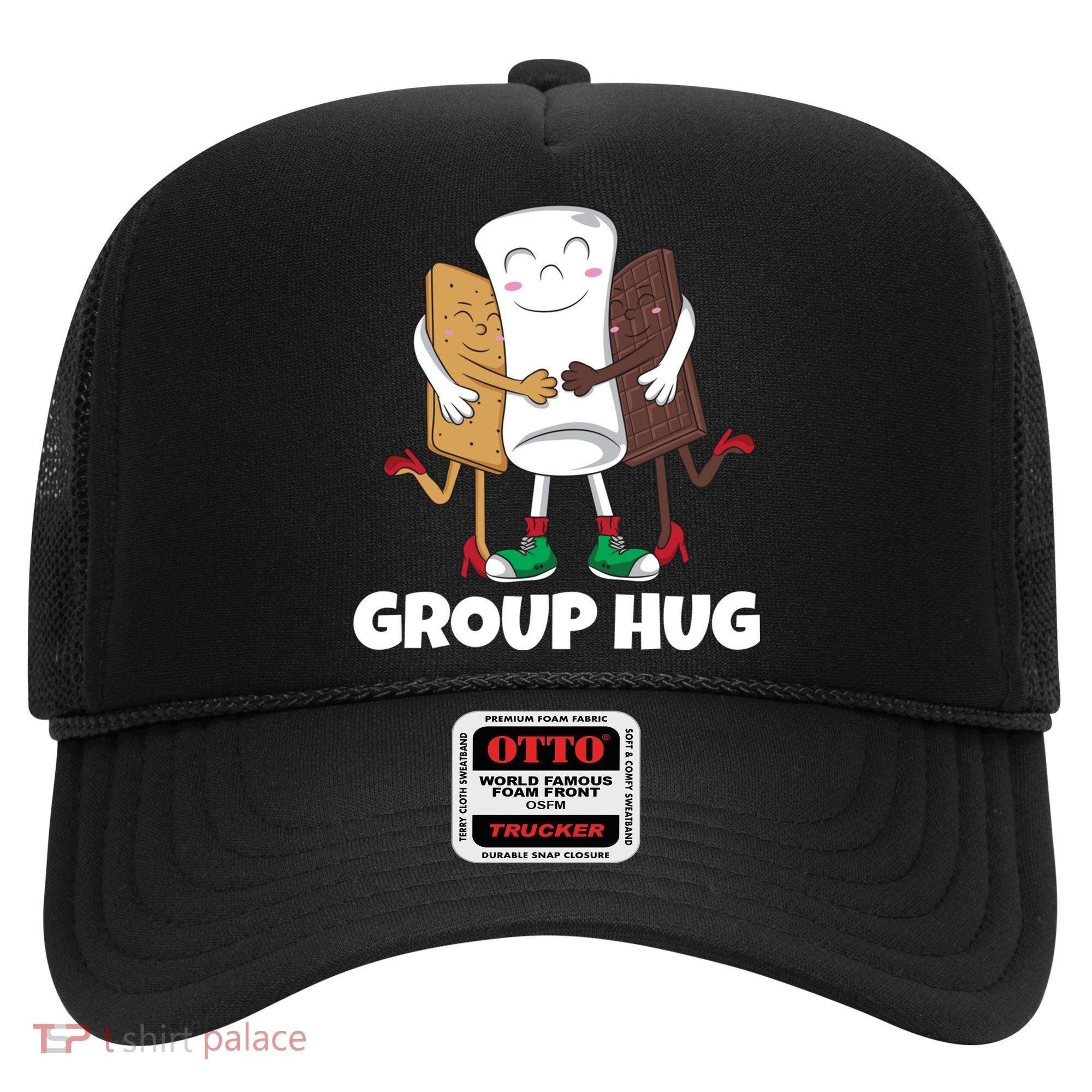 Funny Smores Marshmallow Chocolate Camping Group Hug Hat
