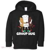 Funny Smores Marshmallow Chocolate Camping Group Hug Toddler Hoodie thumb 0