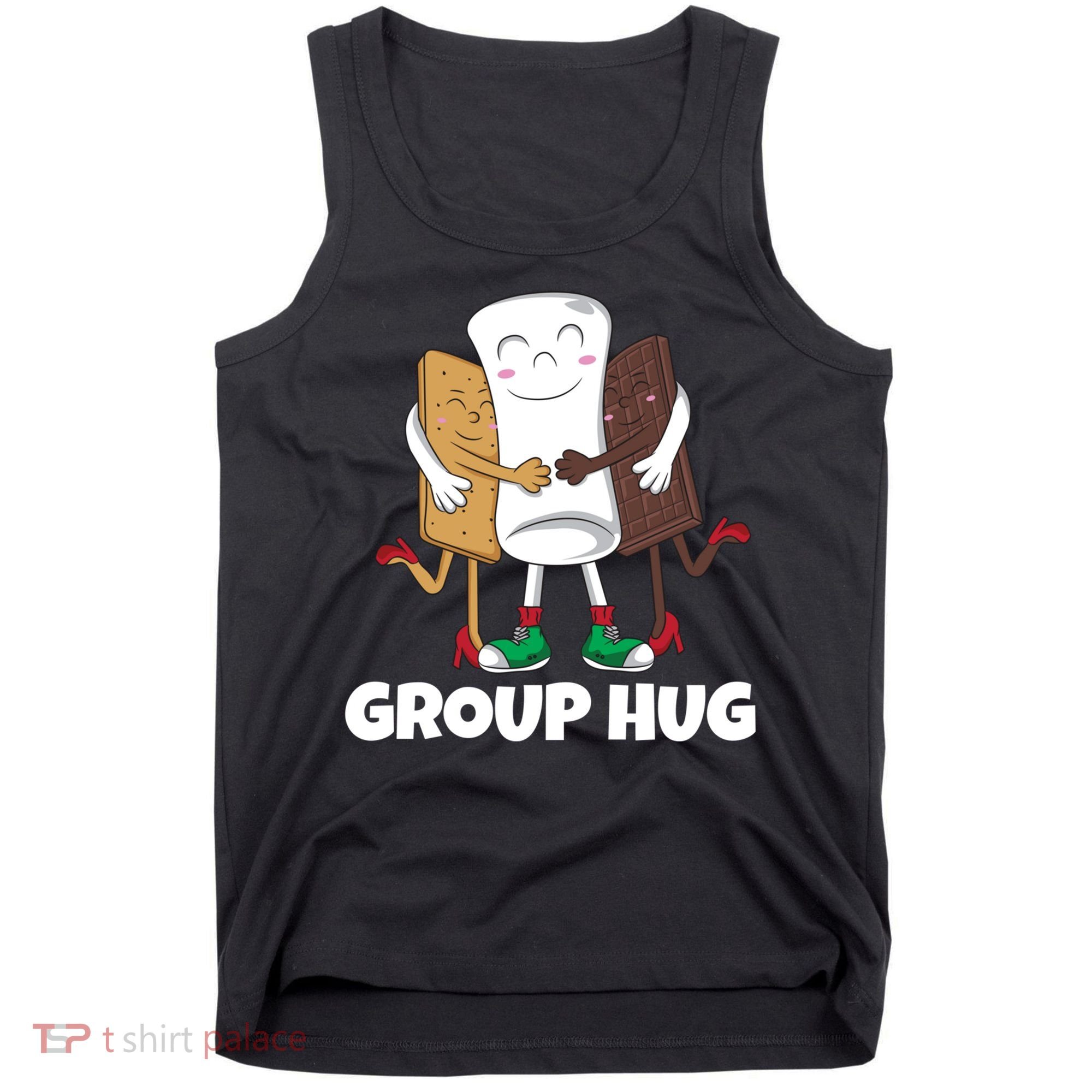 Funny Smores Marshmallow Chocolate Camping Group Hug Tank Top