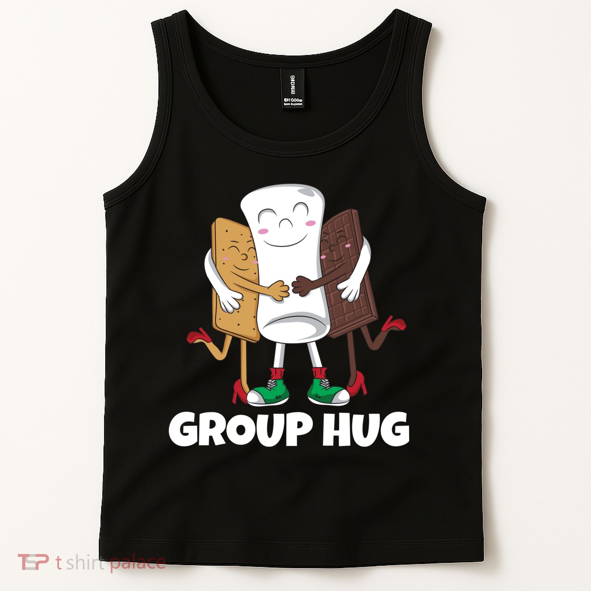 Funny Smores Marshmallow Chocolate Camping Group Hug Tank Top