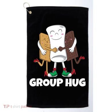 Funny Smores Marshmallow Chocolate Camping Group Hug Golf Towel