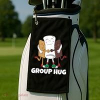 Funny Smores Marshmallow Chocolate Camping Group Hug Golf Towel thumb 2