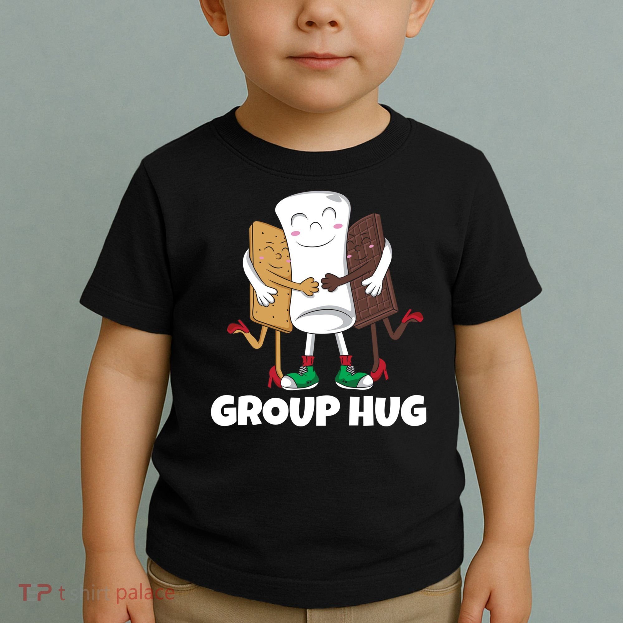 Funny Smores Marshmallow Chocolate Camping Group Hug Toddler T-Shirt