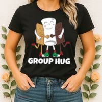 Funny Smores Marshmallow Chocolate Camping Group Hug Women's T-Shirt thumb 2