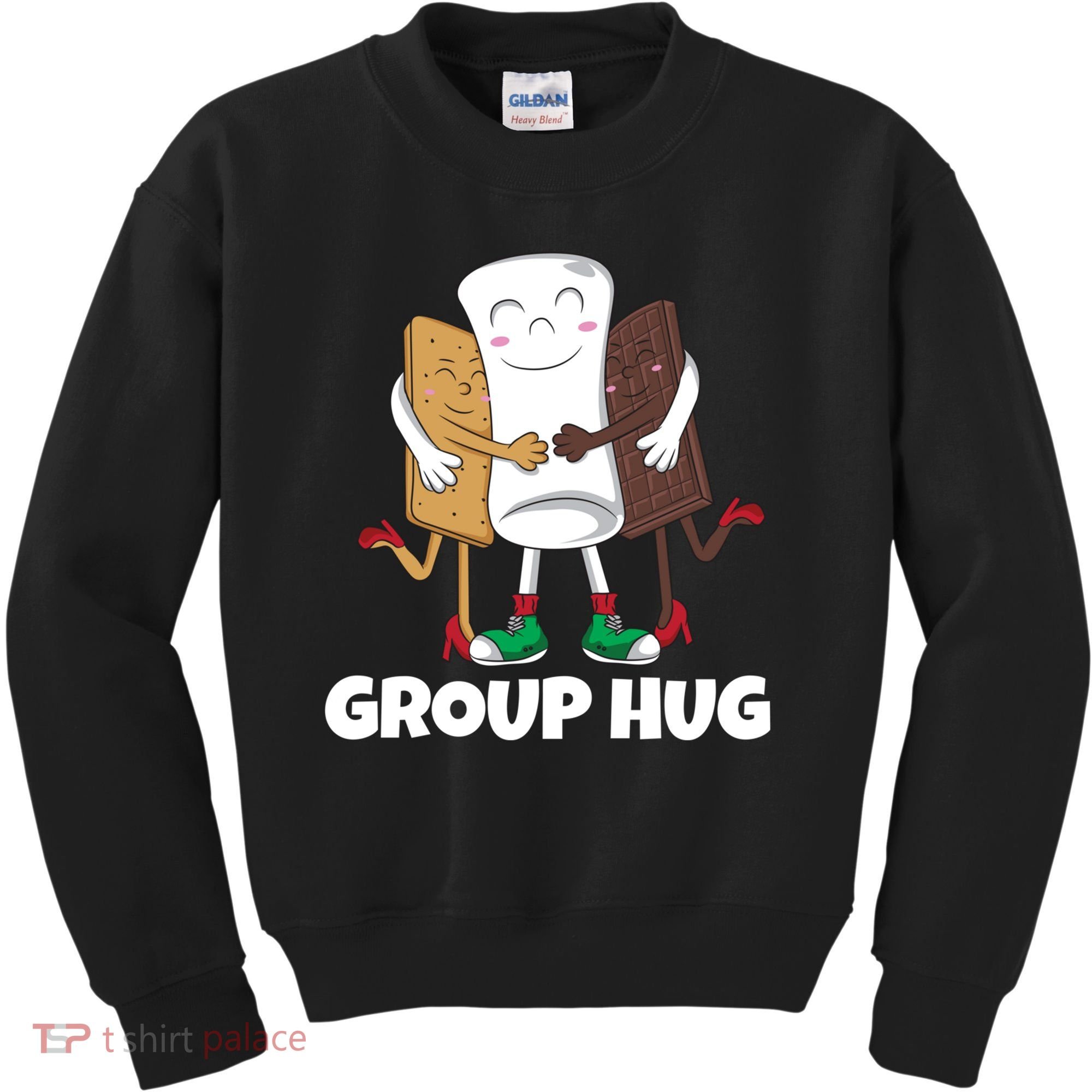 Funny Smores Marshmallow Chocolate Camping Group Hug Kids Sweatshirt