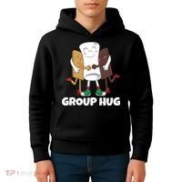 Funny Smores Marshmallow Chocolate Camping Group Hug Kids Hoodie thumb 4