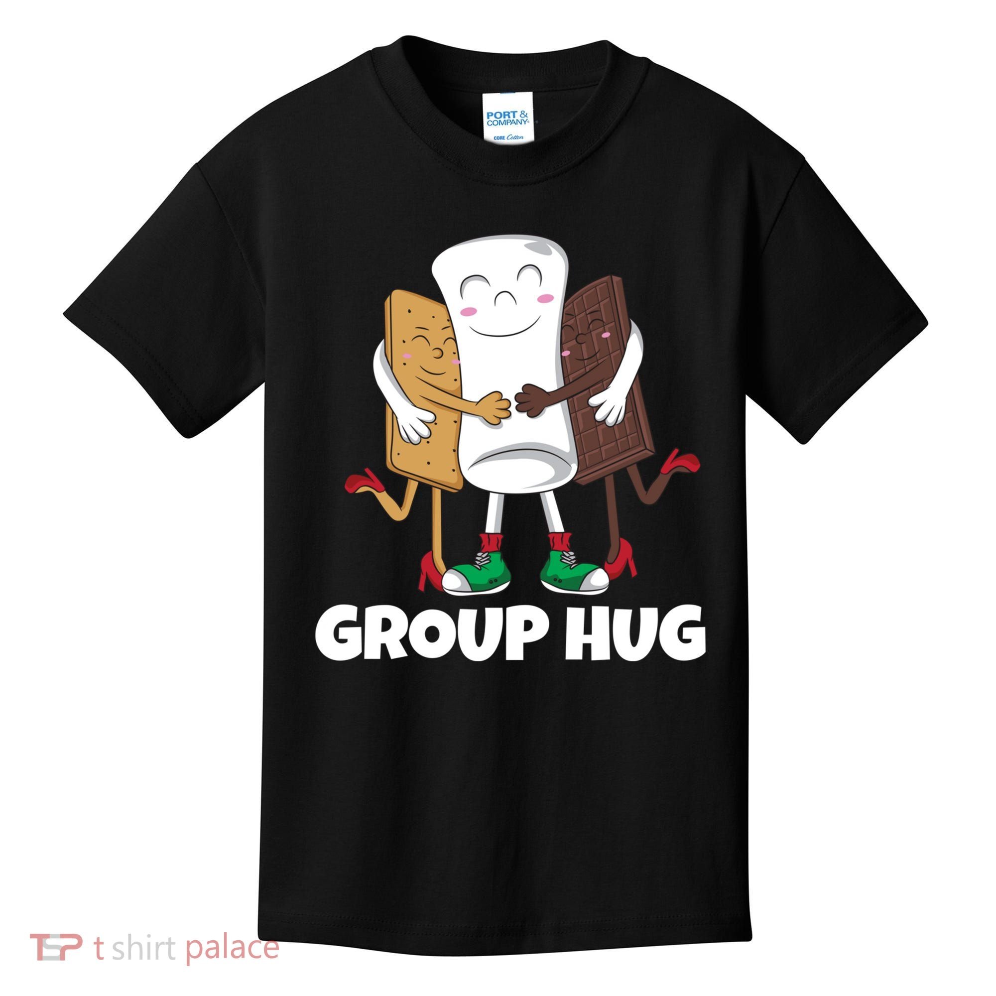 Funny Smores Marshmallow Chocolate Camping Group Hug Kids T-Shirt