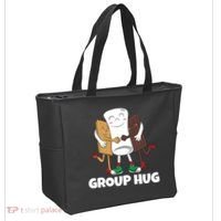 Funny Smores Marshmallow Chocolate Camping Group Hug Tote Bag thumb 2