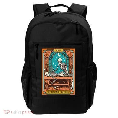 Funny Skeleton Massage Therapy Massage Therapist Tarot Card Backpack