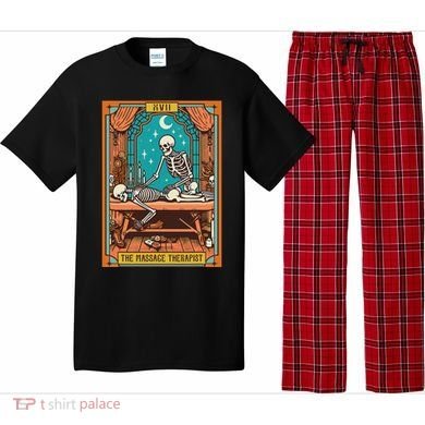 Funny Skeleton Massage Therapy Massage Therapist Tarot Card Pajama Set