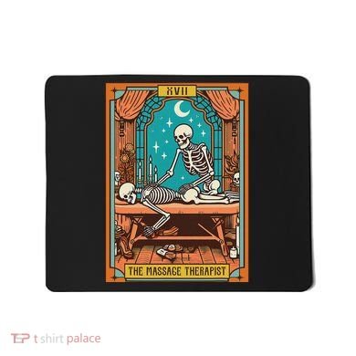 Funny Skeleton Massage Therapy Massage Therapist Tarot Card Mousepad