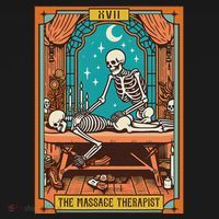 Funny Skeleton Massage Therapy Massage Therapist Tarot Card Mousepad thumb 1
