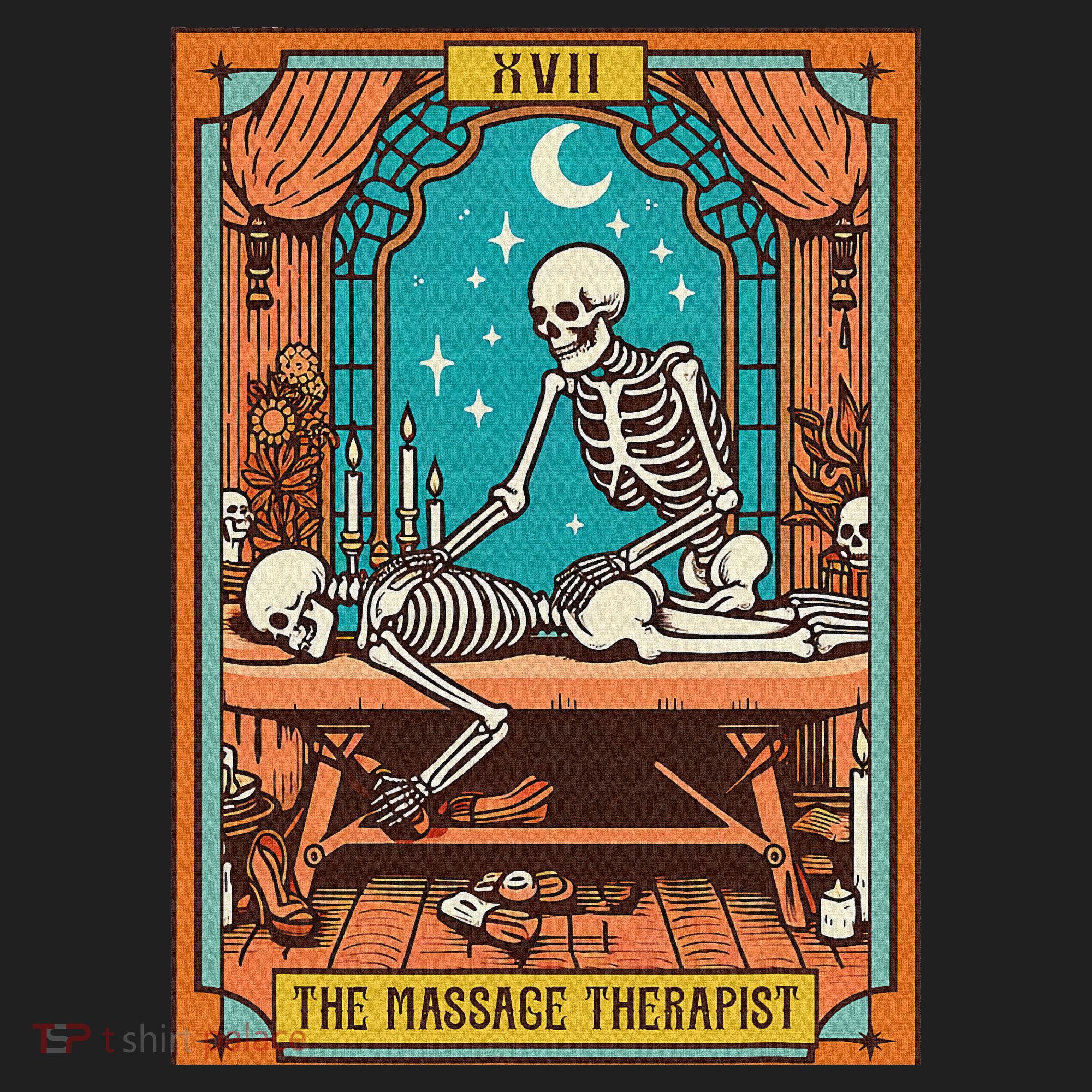 Funny Skeleton Massage Therapy Massage Therapist Tarot Card Hat