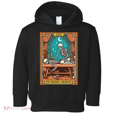 Funny Skeleton Massage Therapy Massage Therapist Tarot Card Toddler Hoodie
