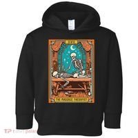 Funny Skeleton Massage Therapy Massage Therapist Tarot Card Toddler Hoodie thumb 0