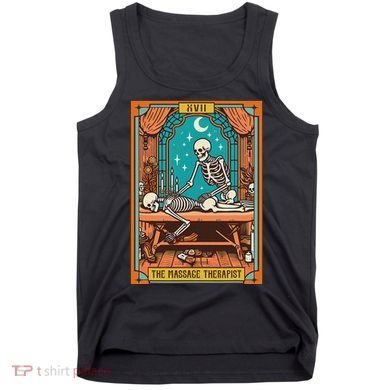 Funny Skeleton Massage Therapy Massage Therapist Tarot Card Tank Top