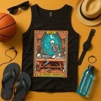 Funny Skeleton Massage Therapy Massage Therapist Tarot Card Tank Top thumb 4