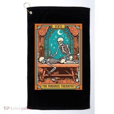 Funny Skeleton Massage Therapy Massage Therapist Tarot Card Golf Towel