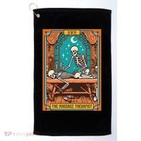 Funny Skeleton Massage Therapy Massage Therapist Tarot Card Golf Towel thumb 0