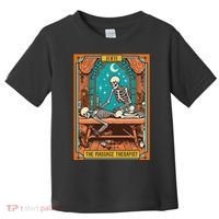 Funny Skeleton Massage Therapy Massage Therapist Tarot Card Toddler T-Shirt thumb 0