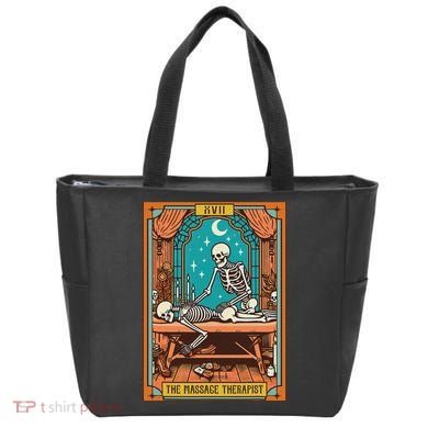 Funny Skeleton Massage Therapy Massage Therapist Tarot Card Tote Bag