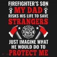 Firefighters Son My Dad Risks His Life To Save Stransgers Backpack thumb 2