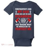 Firefighters Son My Dad Risks His Life To Save Stransgers Baby Bodysuit thumb 0