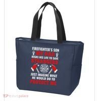 Firefighters Son My Dad Risks His Life To Save Stransgers Tote Bag thumb 3