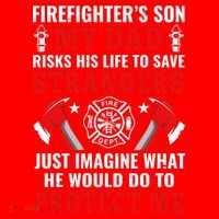 Firefighters Son My Dad Risks His Life To Save Stransgers Santa Hat thumb 1