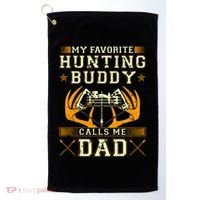 Father Son Matching Hunting Buddies Hunting Dad Cute Gift Golf Towel thumb 0