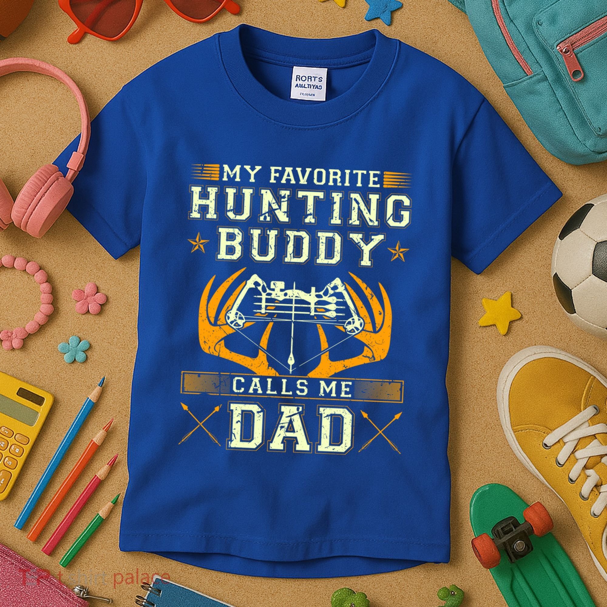 Father Son Matching Hunting Buddies Hunting Dad Cute Gift Kids T-Shirt