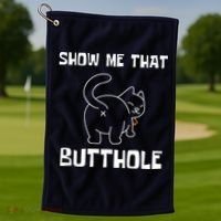 Funny Show Me That Butthole Golf Towel thumb 1