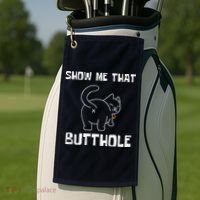 Funny Show Me That Butthole Golf Towel thumb 2