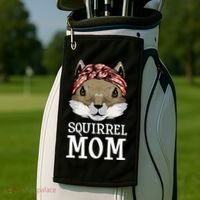 Funny Squirrel Mom Rodent Gopher Chipmunk Lover Women Golf Towel thumb 2