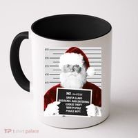 Funny Santa Mugshot Santa Claus Jailed Christmas Gift Coffee Mug thumb 0