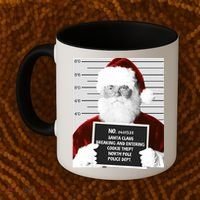 Funny Santa Mugshot Santa Claus Jailed Christmas Gift Coffee Mug thumb 2